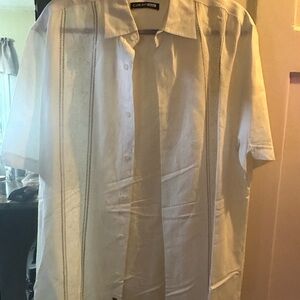 Cubavera Men's Cream Button Down Shirt